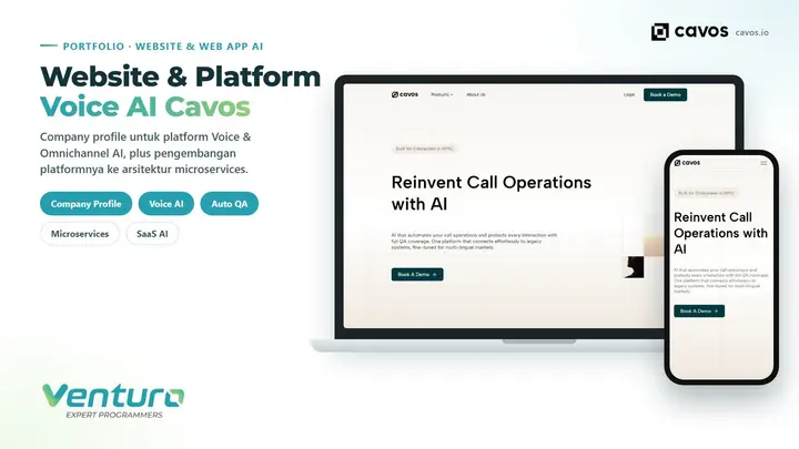 Website & Platform Voice AI Cavos: Siap Skala Enterprise